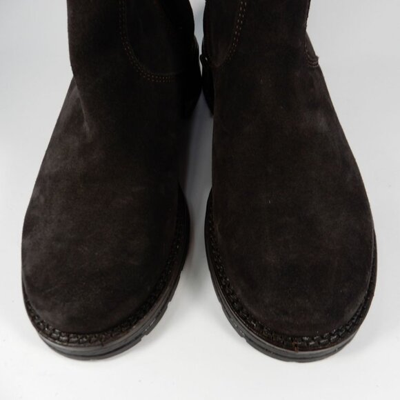 LA CANADIENNE Corey Buckle Bootie Boots Size 6 Waterproof Suede Brown NEW $525 - Picture 5 of 14